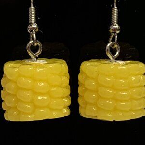 Corn Earringn, Picnic Earring, Gift Idea, Funny Food Earring, Silly Earring, Cor